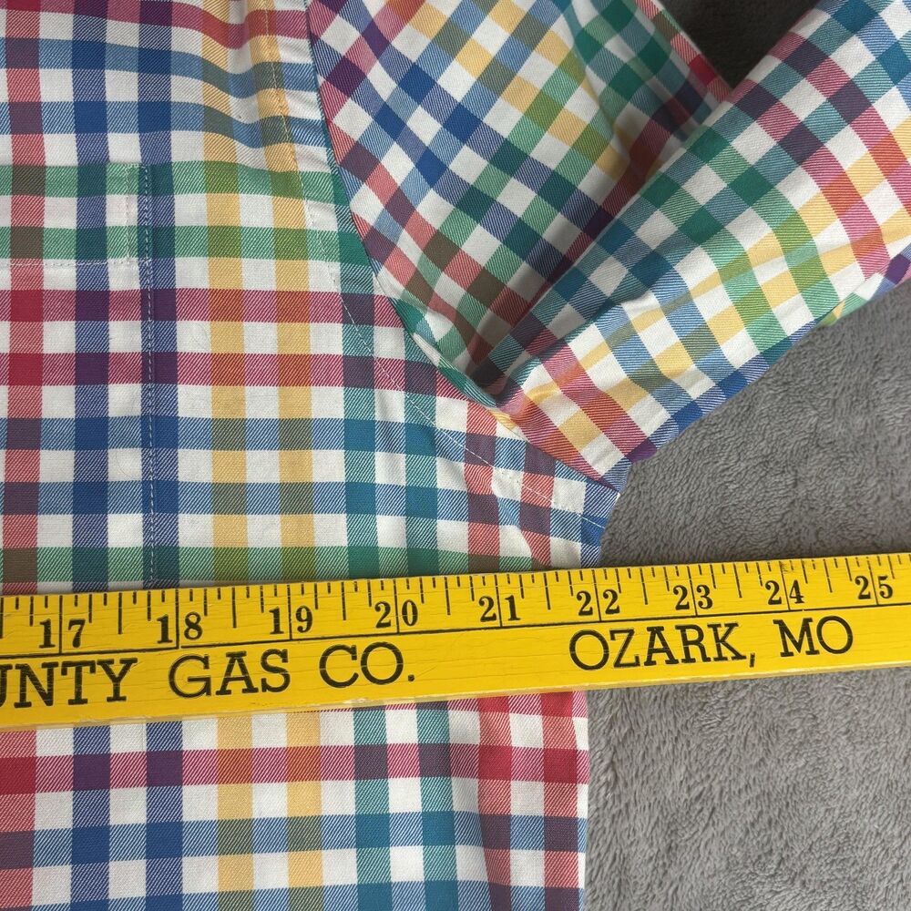 Southern Tide Shirt Mens Medium Multicolor Gingham Classic Fit Button Down Plaid - Picture 7 of 13